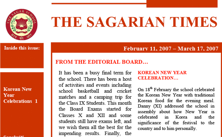 The Sagarian Times February - March 2007