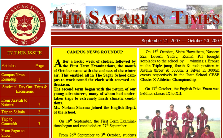The Sagarian Times September - October 2007