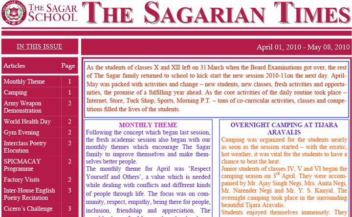 The Sagarian Times April - May 2010