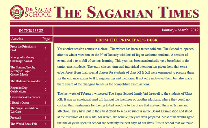 The Sagarian Times January - March 2012