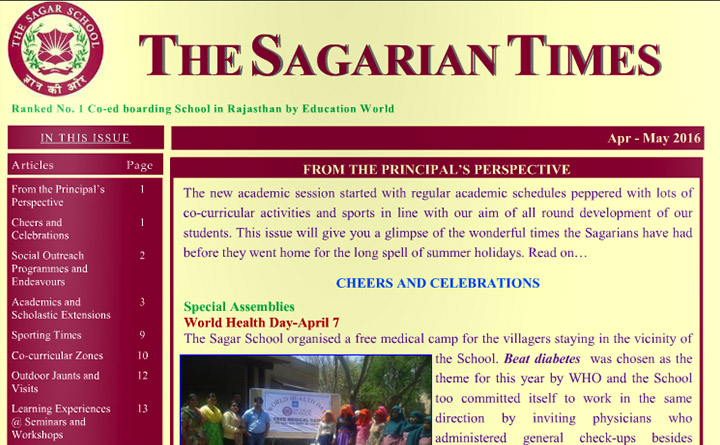 The Sagarian Times April - May 2016