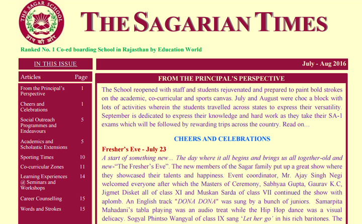 The Sagarian Times July - August  2016